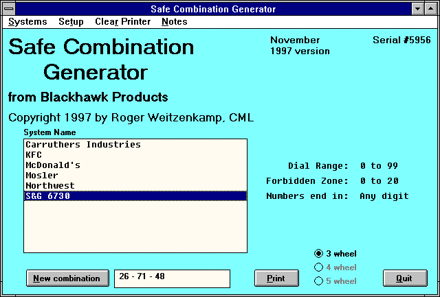 Opening screen